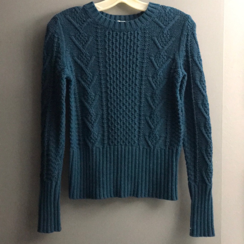 Gap Sweater cable front detailed long sleeve - Teal Green